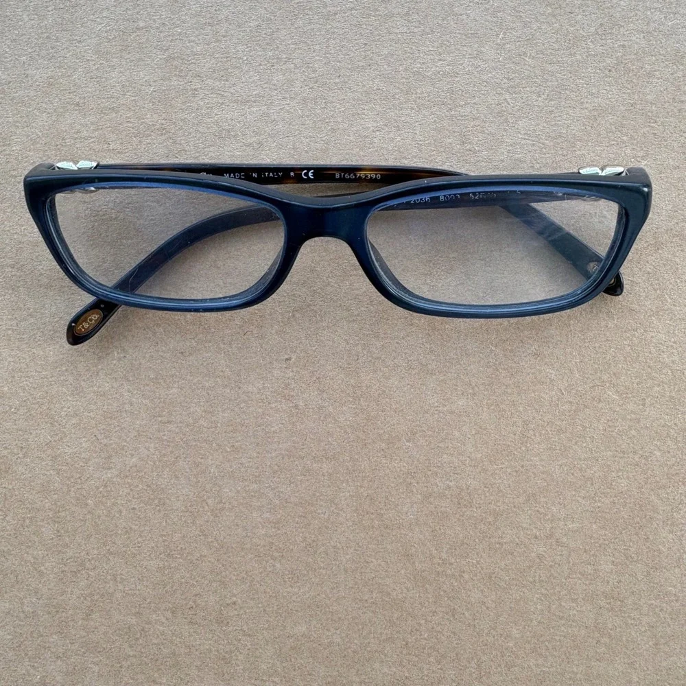 Tiffany & Co TF 2036 8099 Eyeglasses Flame Women 52mm Dark Blue Transparent